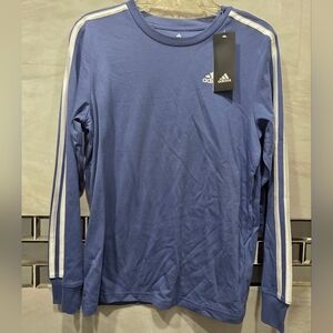 adidas Men’s Long-Sleeve Crew Tee in Blue